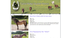 Desktop Screenshot of canoeridgequarterhorses.com